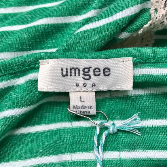 SOLD • Umgee • Green Striped Sunny Escape Dress - Picture 7 of 8